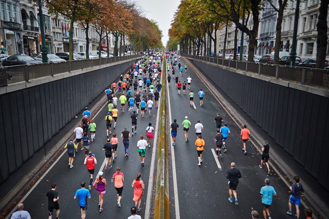 Brussels marathon runners